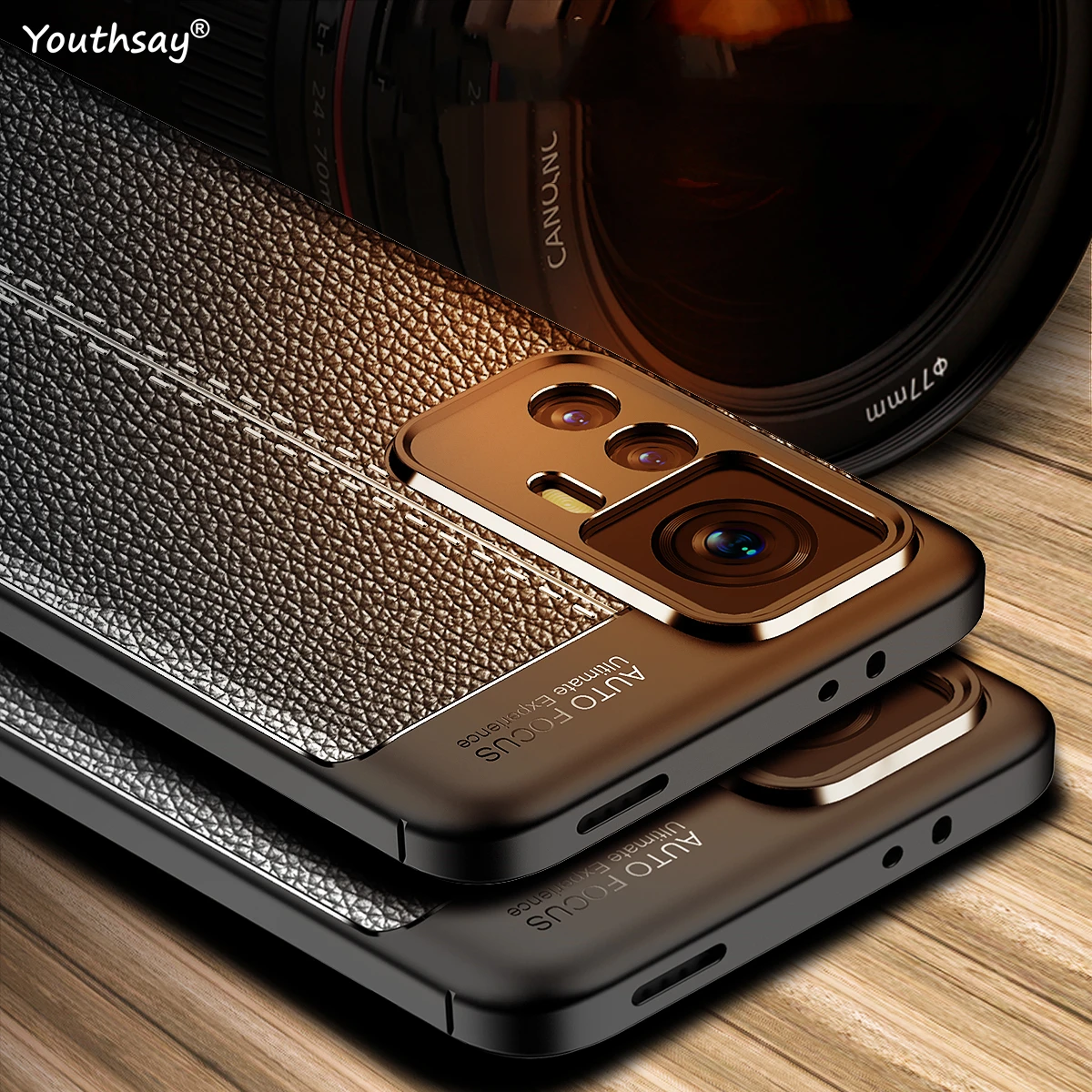 Luxury Rubber Leather Silicone Phone Case Cover