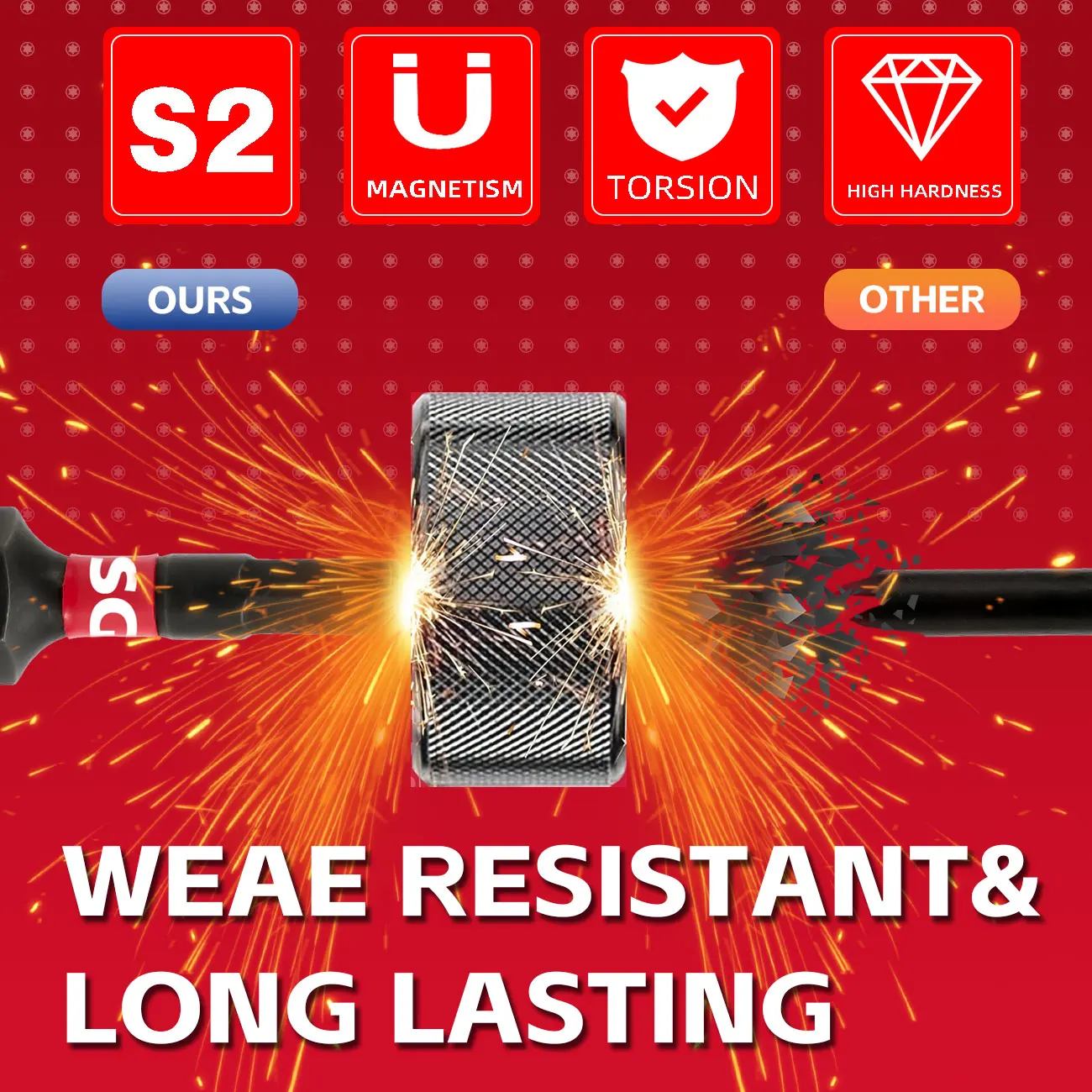 14/28-teiliges Nachfüllset, SGS Industriequalität S2-Stahl, magnetisch und verschleißfest, 5 gängige Kopftypen: Ph/Pz/Torx/Sq/Sl, universelle Länge 25/50 mm, vollständig kompatibel für Reparaturen zu Hause/in der Handwerkskunst – Detail 12