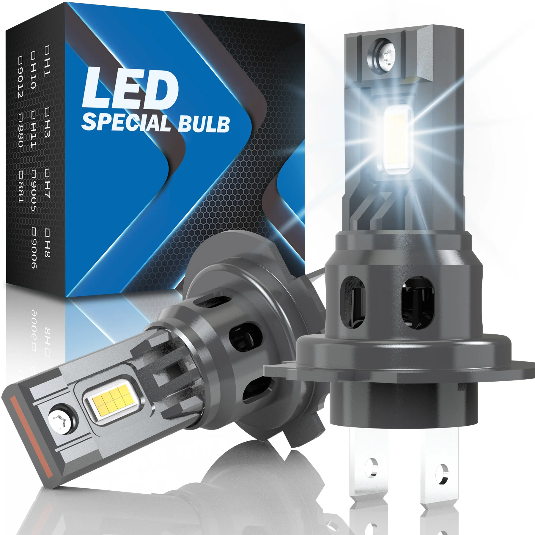 2pcs H7 유형 Led 안개등 자동차 Led 헤드 라이트 북극 흰색 32000LM 6000K 광속 IP67 볼보 S60 XC60 V60 용 방수