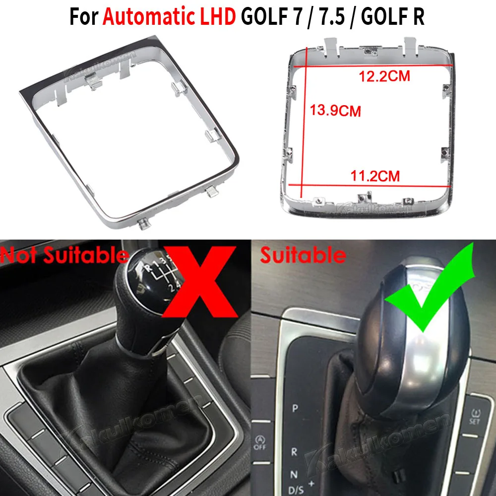 DSG Schaltknauf Rahmen Halterung Kreis Getriebe Schalthebel Basis Trim  Kreis Für Automatische LHD Golf 7 7,5 Golf R 5GG713203A