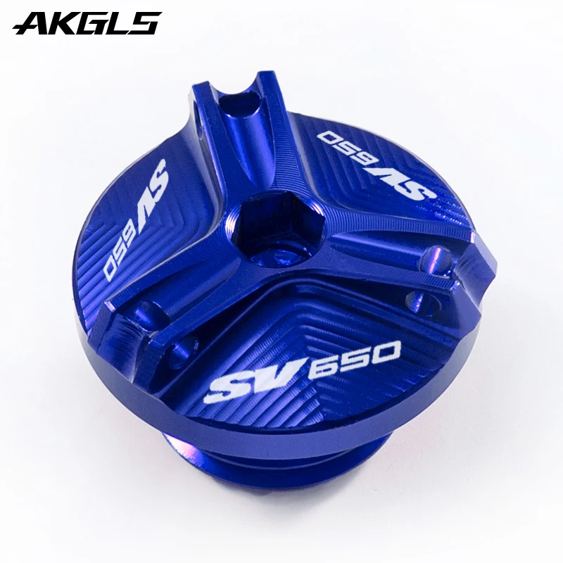 CNC 알루미늄 합금 엔진 오일 캡 볼트 연료 캡 보호 액세서리, 스즈키 SV650 SV650X SV 650 X/S/A 오토바이