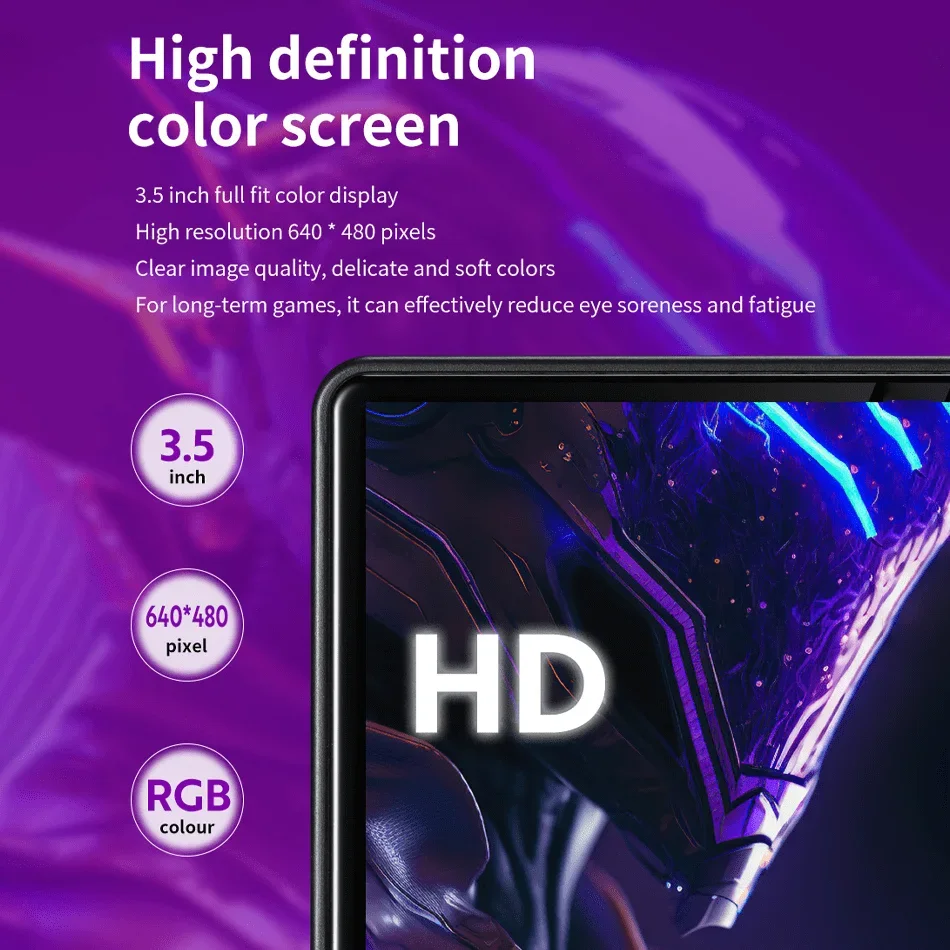 Console de Jogo Portátil Retro R36S com Sistema Linux, Tela IPS HD de 3,5 polegadas, 4K, 64G, 20000 Jogos 2