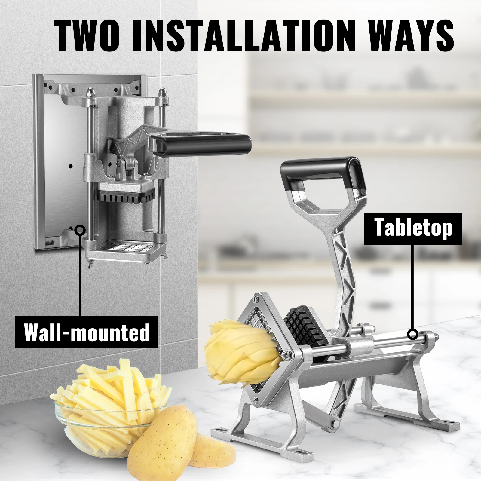 Máquina Manual para cortar patatas, cortador de frutas y verduras con 4  cuchillas, procesador de alimentos para el hogar, artefacto para cortar -  AliExpress