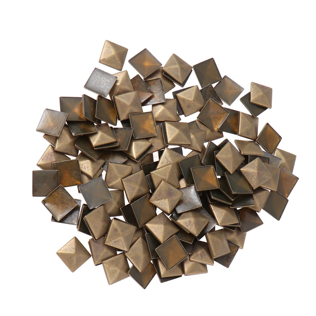 100 Pz 9X9Cm Piramide Spike Flatback Studs Leathercraft Punk Rivet Studs Per Vestiti Borse Scarpe Cintura Decorazione Fai Da Te