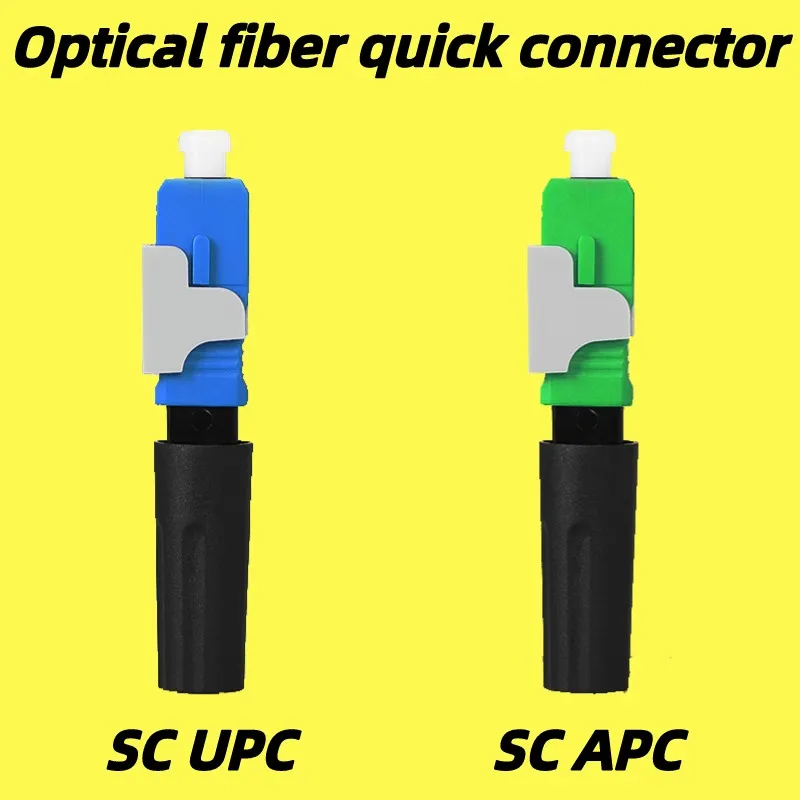 50-300pcs pre-bur Fiber Optic Fast Connector FTTH SC UPC/APC Fiber Optic Quick Connector Single mode 4k hdmi 60hz single mode single fiber for hdm fiber optic extender 10km lc connector