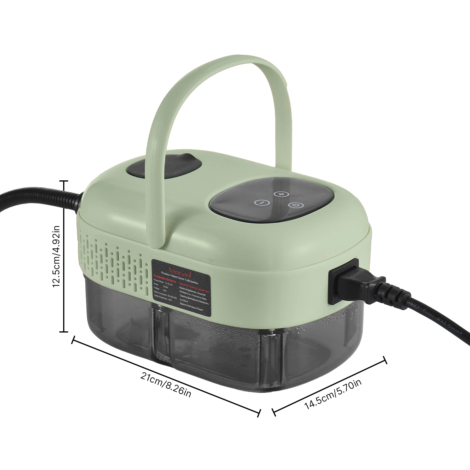 Multi Functional Handheld Steam Cleaner 2500W Ergonomic Handle Portable Smart Touch Screen 6 Levels Adjustable Steam Cleaner 4