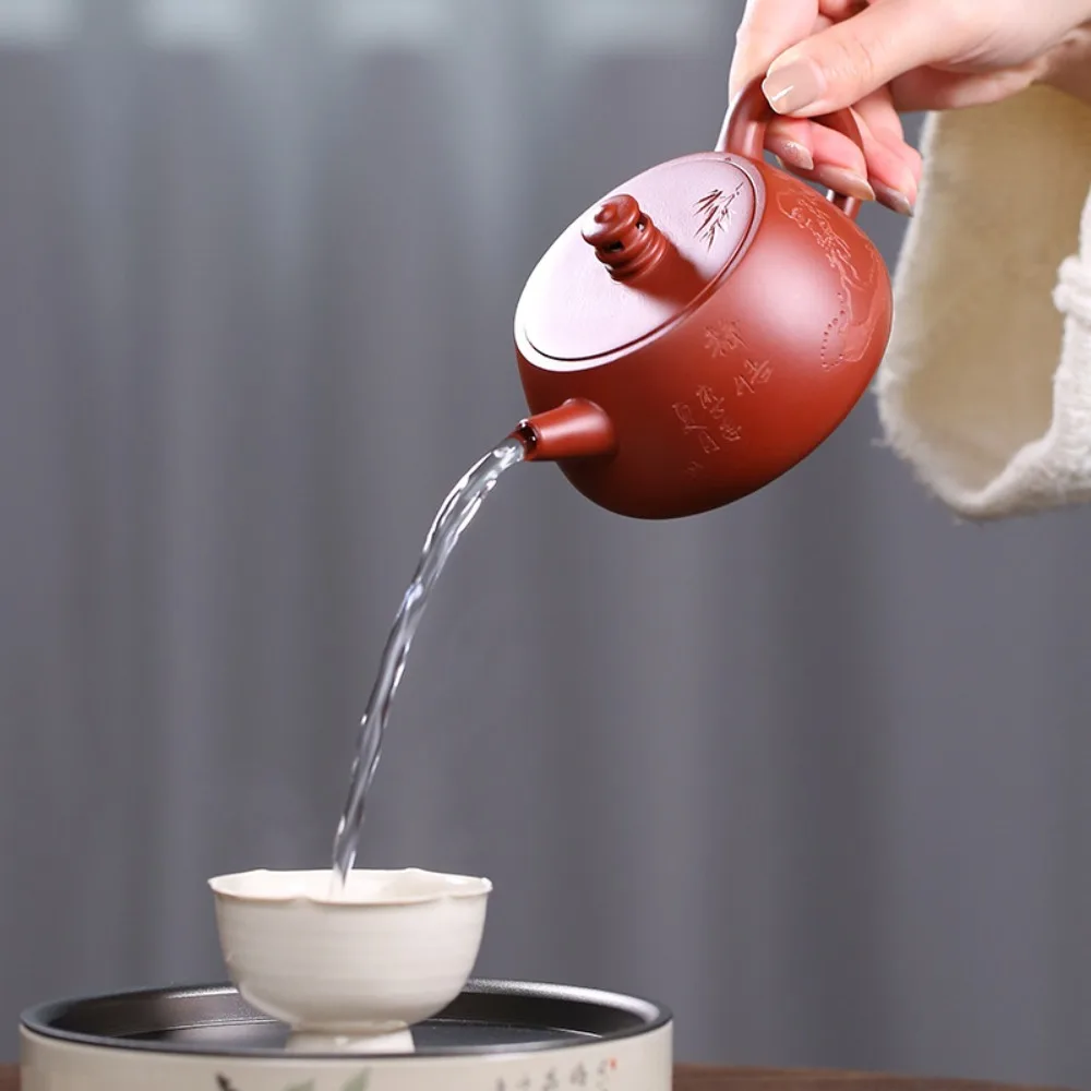 Kung fu tea set 1 teapot]120ml Xishi porcelain tea set ceramic Yixing purple clay pot