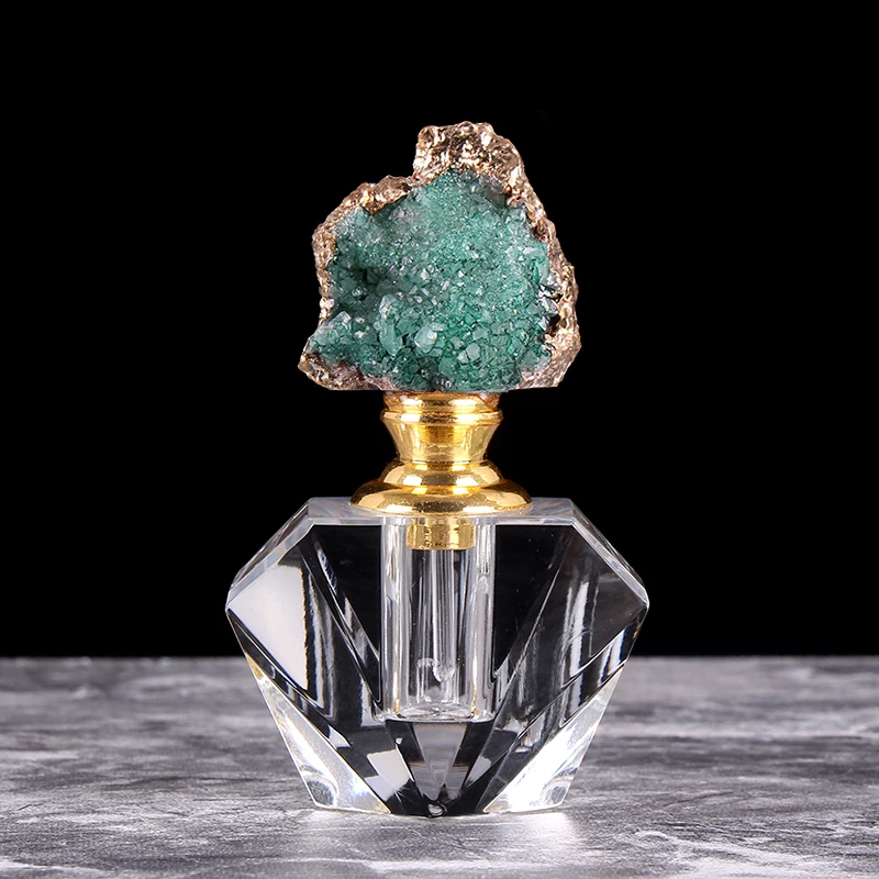 1ml Natural Quartz Agate Decorative Bottle Essential Oil Smear Bottle Fengshui Home Decoration Accessory Crystal Perfume