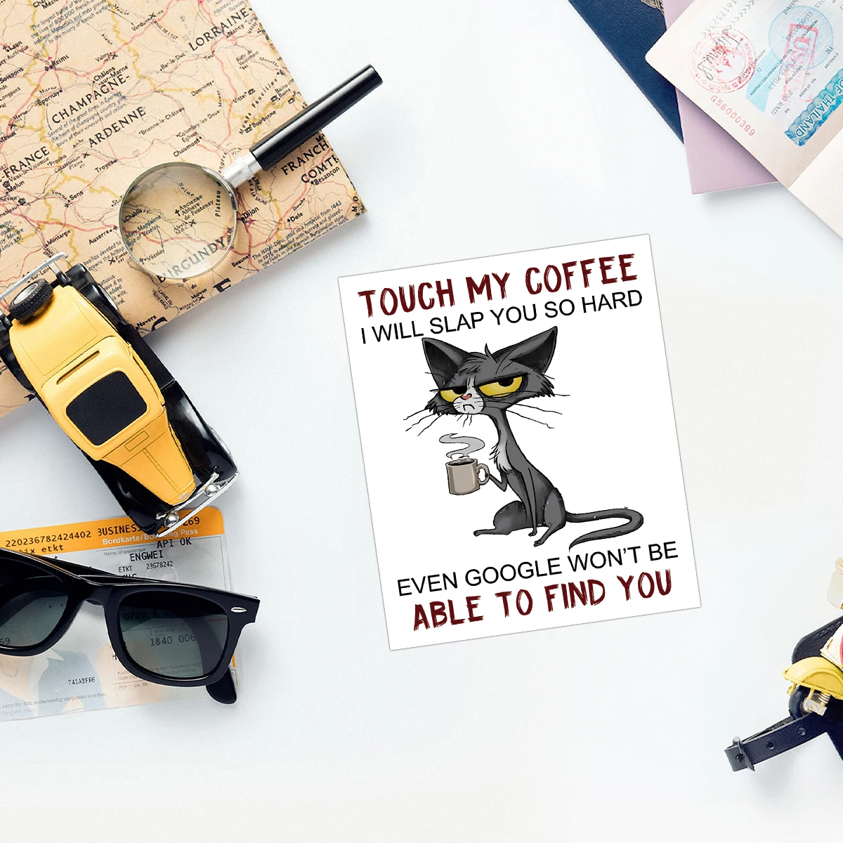 1PC Cat-Themed UV Transfer Sticker – DIY Waterproof Animal Pattern DTF Sticker for Glas... - SKU TUTS1937 - UGI Packaging