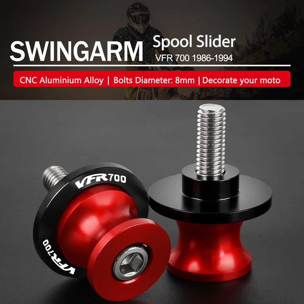 

8MM Motorcycle Swing Arm Stand Screw Swingarm Spools Sliders For HONDA VFR700 VFR 700 VFR 700 1986-1990 1991 1992 1993 1994 1995