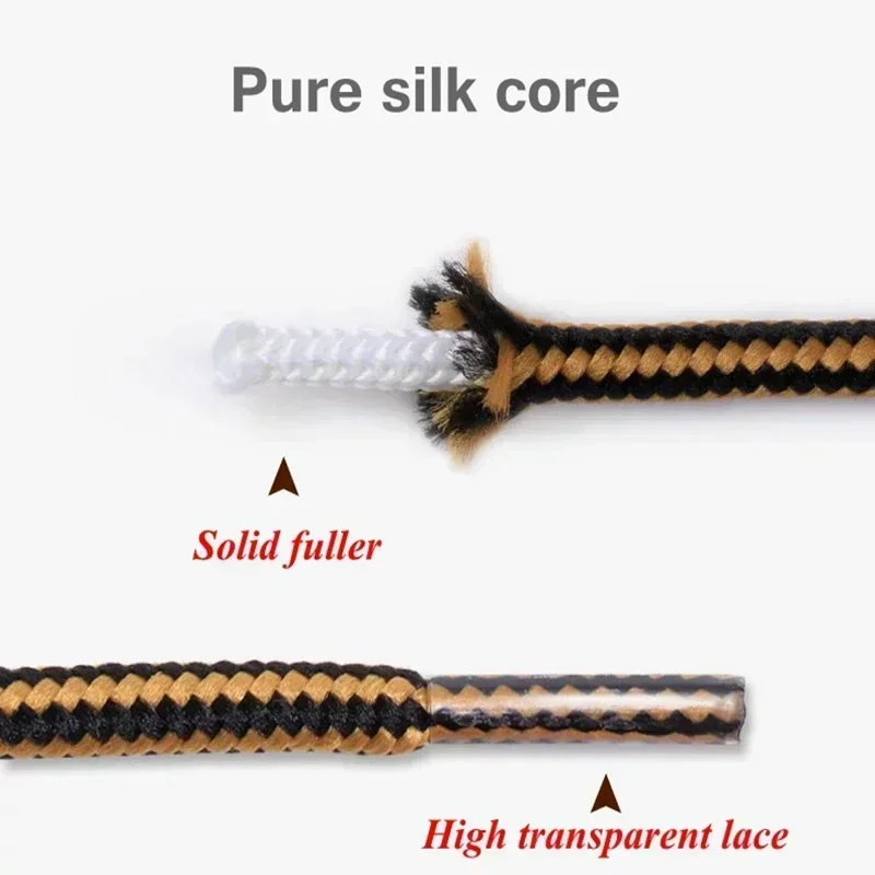 Shoelaces Round Boot Sneakers Striped 1Pair