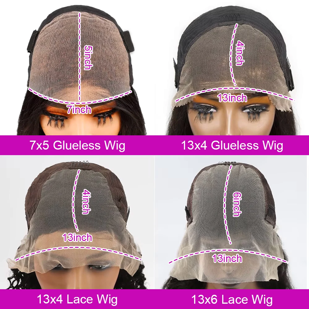 250% Density Body Wave Glueless Wigs Ready To Wear And Go Human Hair PrePlucked Water Wave 13x6 Hd Lace Frontal Wig Human Hair 6