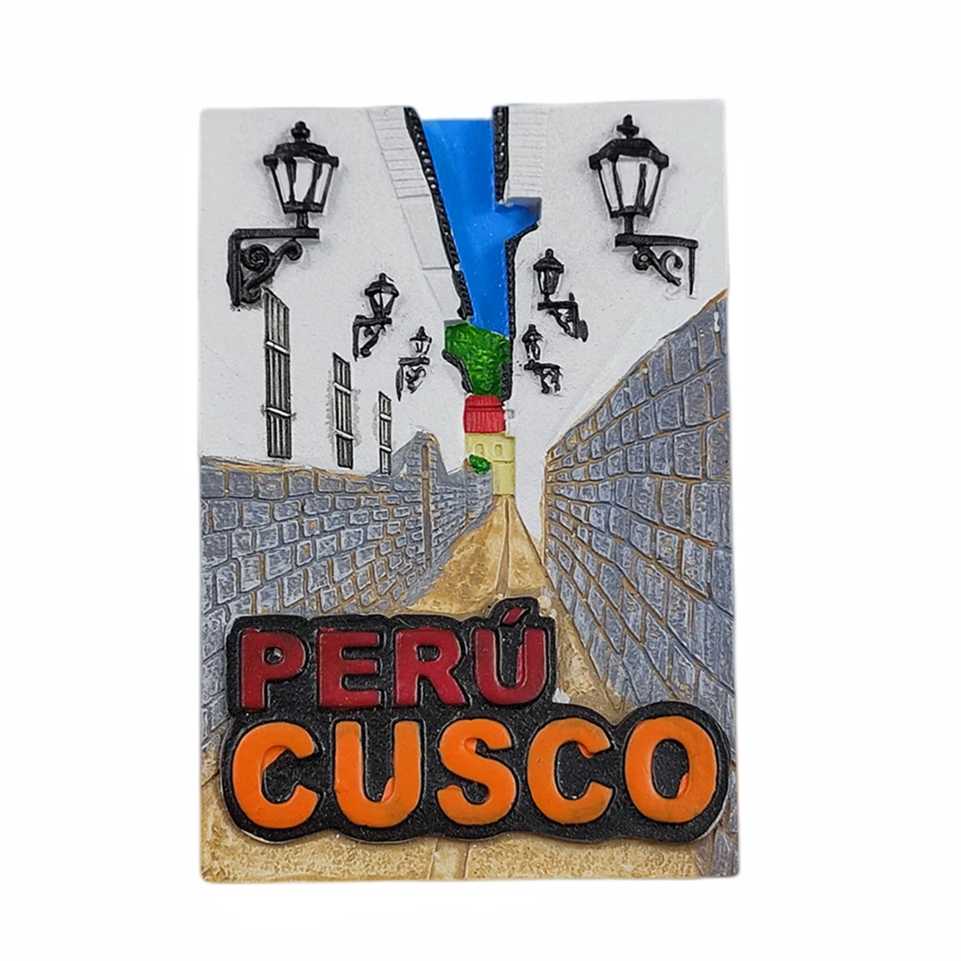Cusco Peru 3D Fridge Magnet Souvenir Gift Resin Handmade Peru Refrigerator Magnet Home & Kitchen Decoration Collection