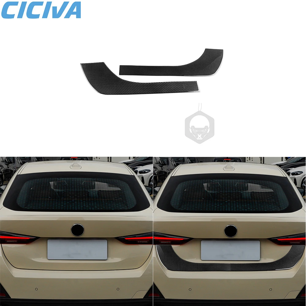 

Для BMW 4 серии M4 2021 2022-2024 внутренняя отделка автомобиля Настоящее черное углеродное волокно задний багажник декоративная наклейка автомобильный Декор Аксессуары