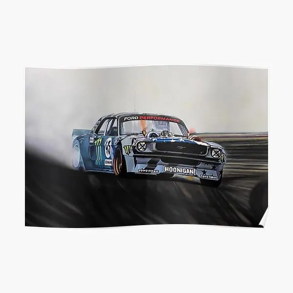 Плакат Hoonicorn Drift Car Ii, декоративный декор, современная картина, картина для комнаты, Настенная картина, забавная настенная винтажная домашняя картина без рамки