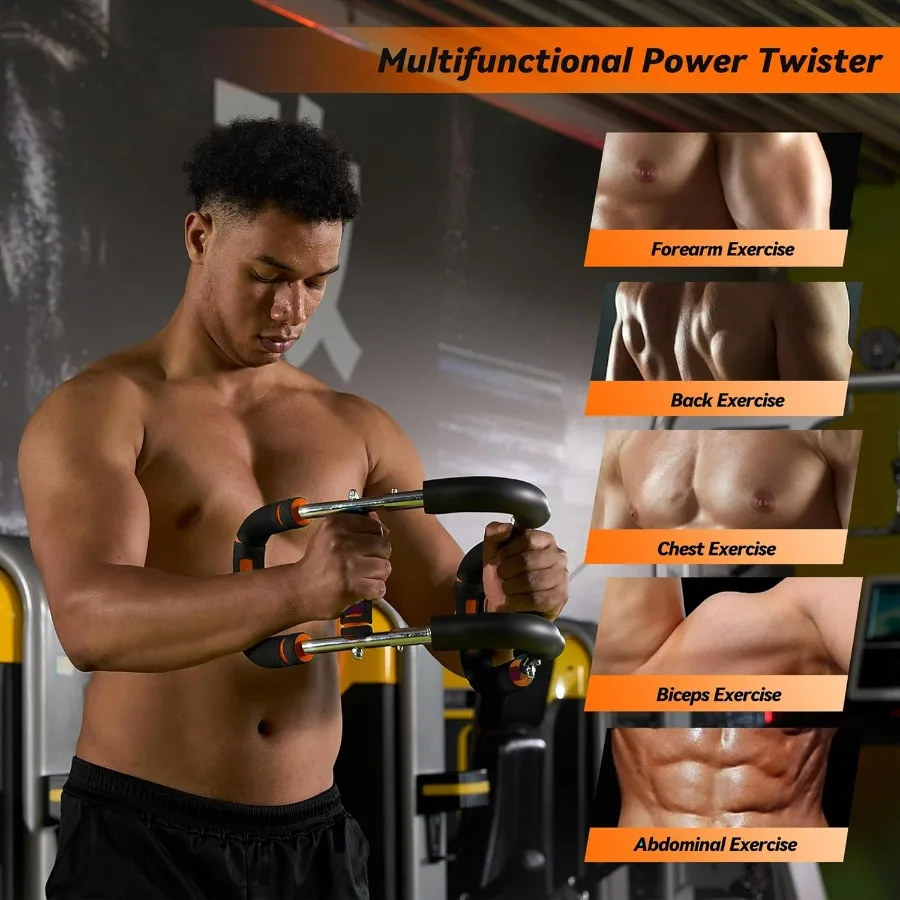 Twister Arm Trainer, Adjustable Chest Workout Equipment with 6 Resistance Levels Springs (30-160 Lbs), Arm Trainer for Men & Wom