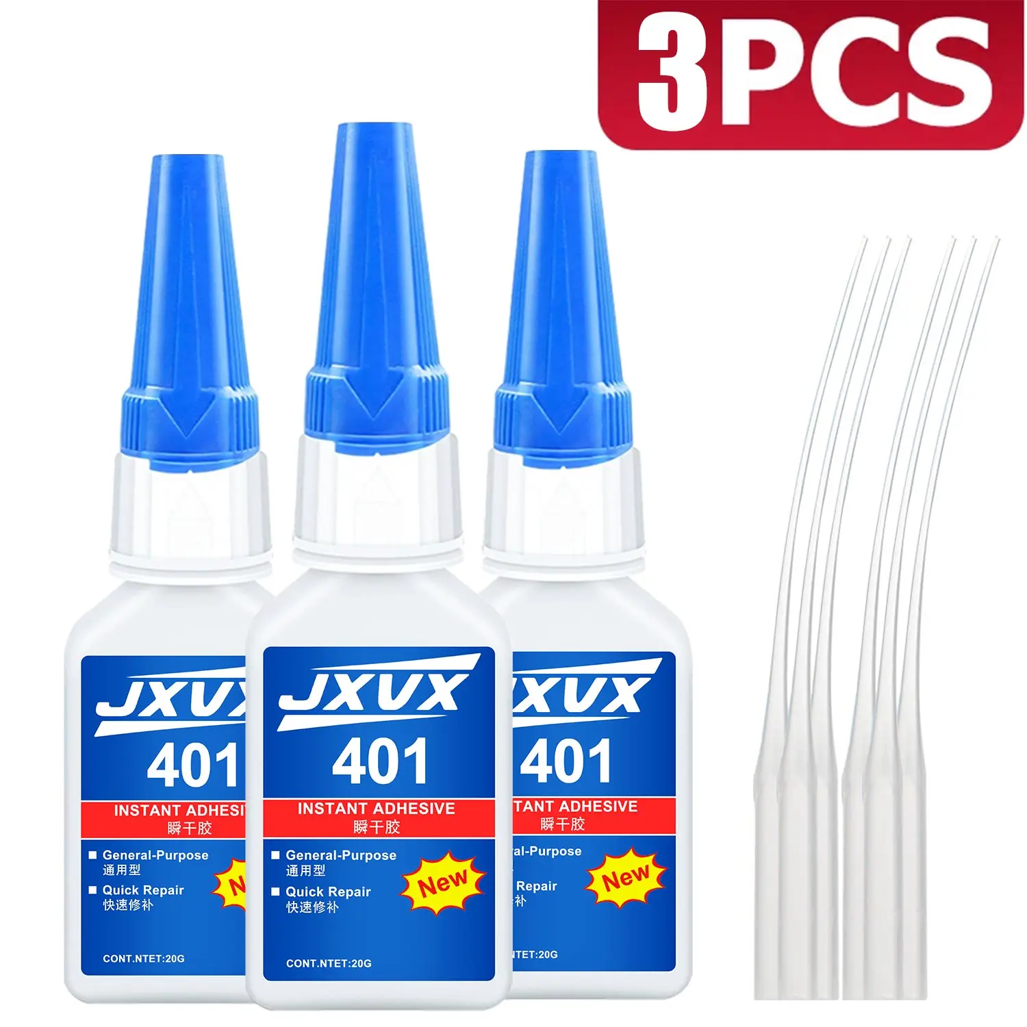JXVX 20ml 401/406 瞬間強力接着剤 ユニバーサルスーパーグルー 強力