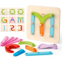 Children's Wooden Montessori Variable Shape Matching Column Creative Building Blocks Early Education Toy Baby Puzzle Blocks 1