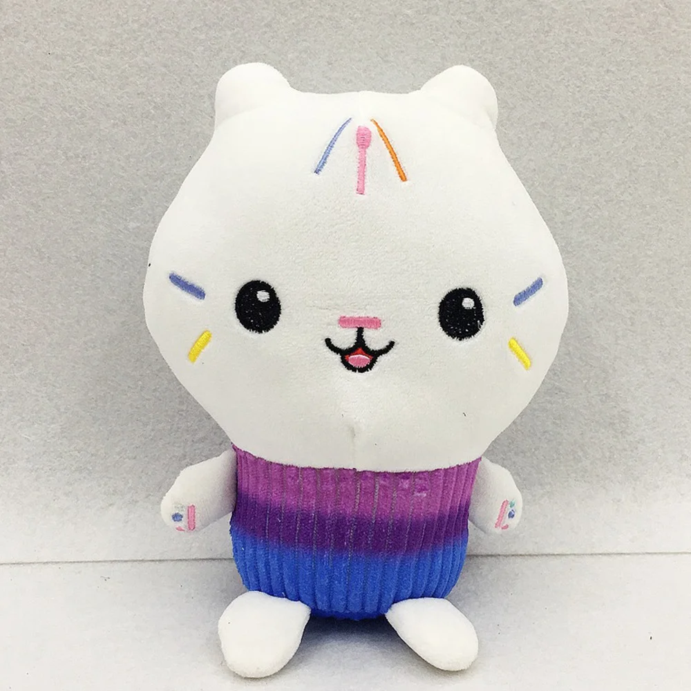 25 cm 7-delige Gabby poppenhuis pluche speelgoed cartoon knuffel zeemeermin kat zeemeermin pluche pop kinder kerstcadeau_voghion.com