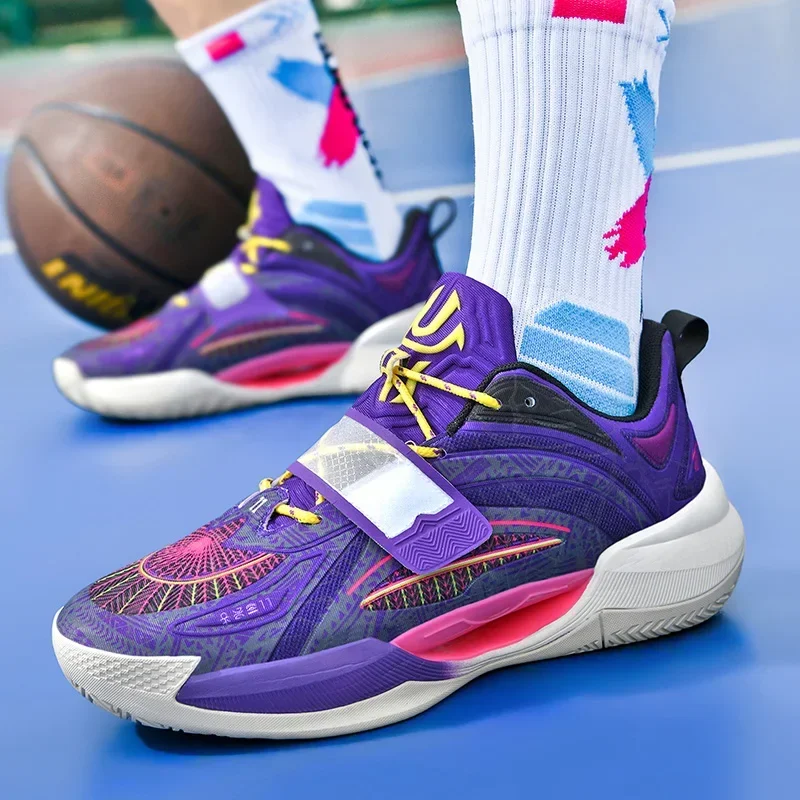 Basketball shoes women mesh breathable male outdoor anti slip rubber sports training