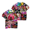 Summer 3D New Virtual World ROBLOX Short-sleeved Casual and Comfortable Children's Wear Cute Dinosaur Short-sleeved T-shirt 3