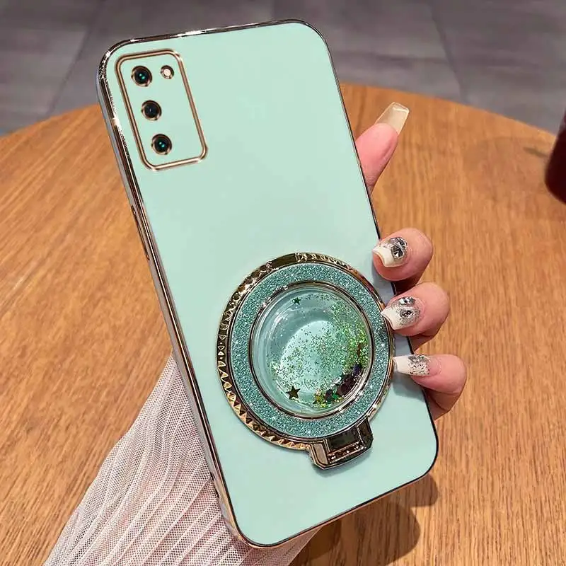 Circular Support Plating Phone Case Cover