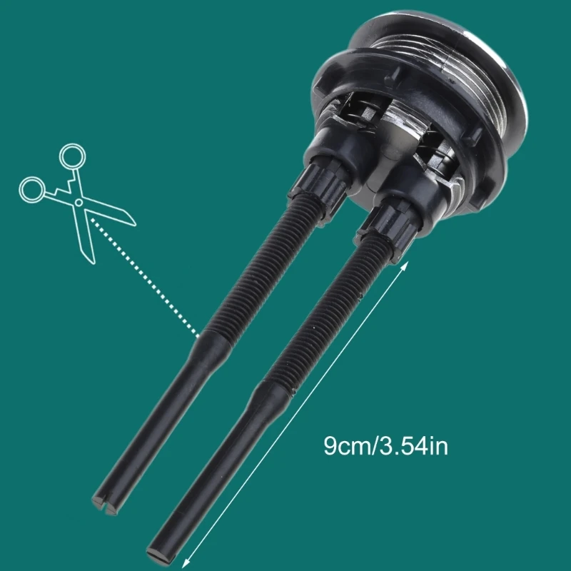 Bathroom Toilet Double Flush Button 38mm Round Black Water Saving Tanks Accessory Toilet Tanks Flush Button for Bathroom