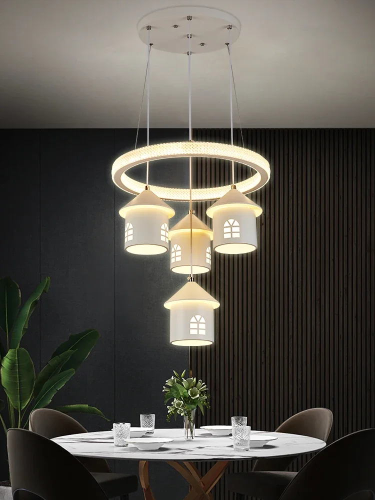 

Dining Room Chandelier Four-Head Modern Minimalist Dining Room Home House Creative Personality New Internet Celebrity