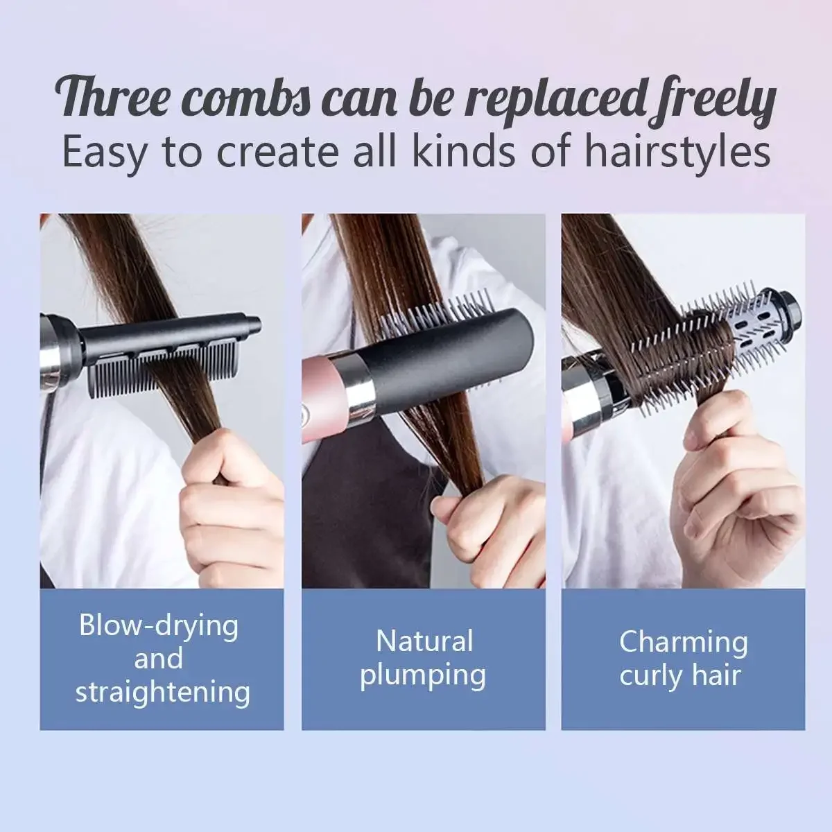 Portable Hair Straightener Curler Comb Roller Electric Ion Blow Dryer Brush Hot Air Styler Volumizer 2