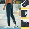 Quick Drying Sports Pants for Men's Autumn Loose Breathable Fitness Running Sweat Pants Trouser Leg Zipper Training Pants 4
