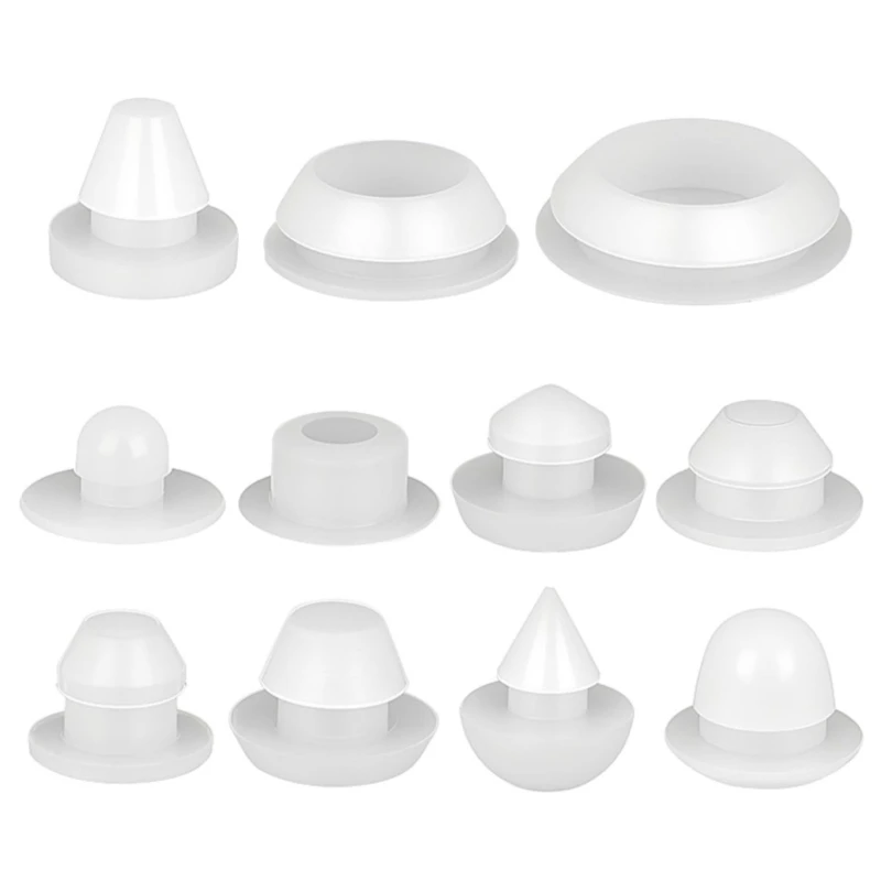 15mm-60mm Silicone Plug Rubber Stopper T-plug Soft High Elasticity Cap Cover Seismic Eyelet Muffling Thermostability