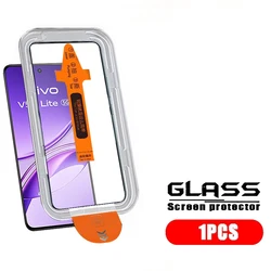 Vivo V50 Lite Tempered Glass Full Cover Screen Protector - Dust - Free, Enhanced Protection for Vivo V50 Lite (1 Front Glass)
