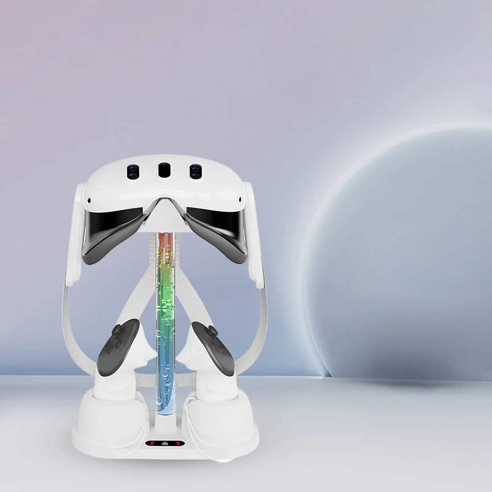 Holder Base Controller Charger RGB Light Charging Dock Station Non-slip VR Headset Controller Stand for Oculus/Meta Quest 3