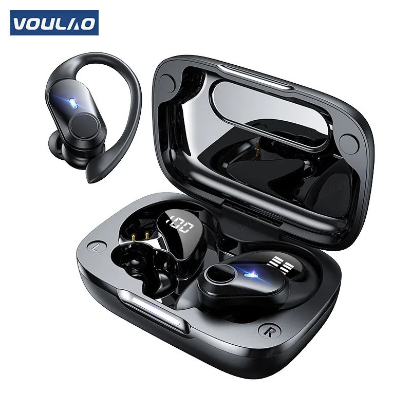 Наушники Voulao TWS Bluetooth 5.1 со светодиодным дисплеем Беспроводная Bluetooth-гарнитура
