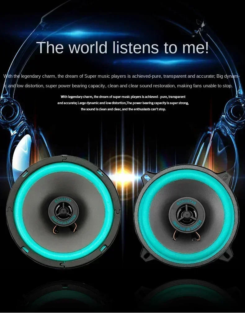 Universal Car Speakers - 4/5/6.5 Inch Coaxial High Sensitivity Audio System