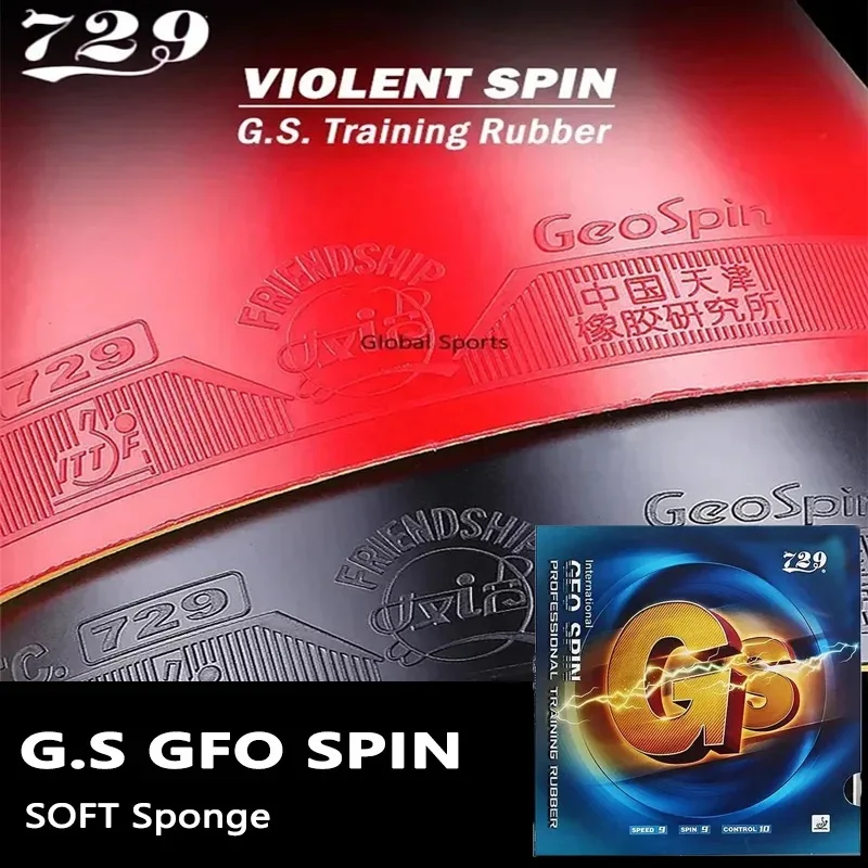 729 Friendship GS Professional Training Table Tennis Rubber RITC Geo Spin Ping Pong Rubber Soft and Good Control