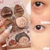 Mini Finger Powder Puff Set Super Soft Brown Dry Wet Use Velvet Cosmetics Powder Puffs Foundation Concealer Air Cushion Sponge 4