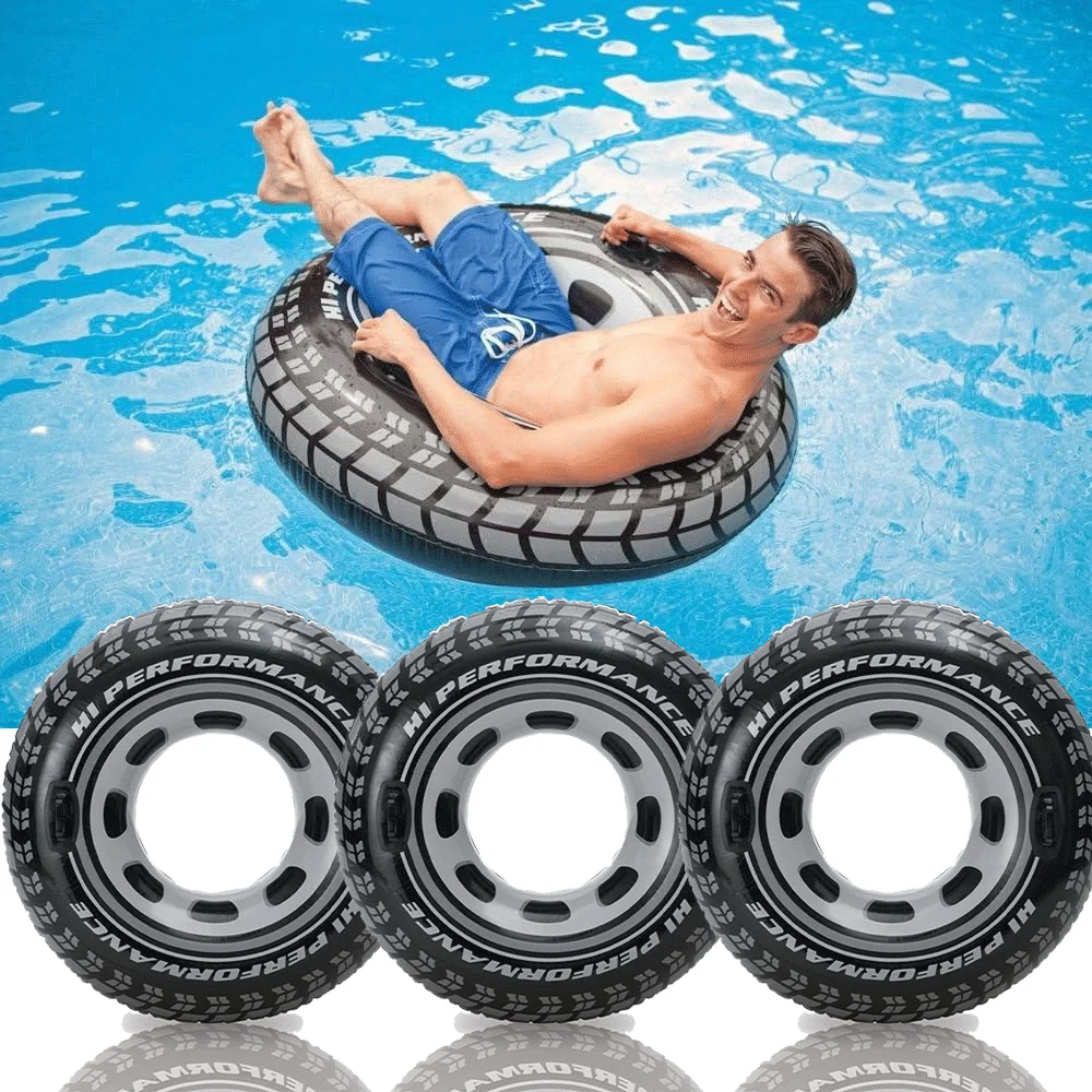 1PC Tire Shaped Thickened Pool Float Inflatable Tube Inner Tube Tire ...