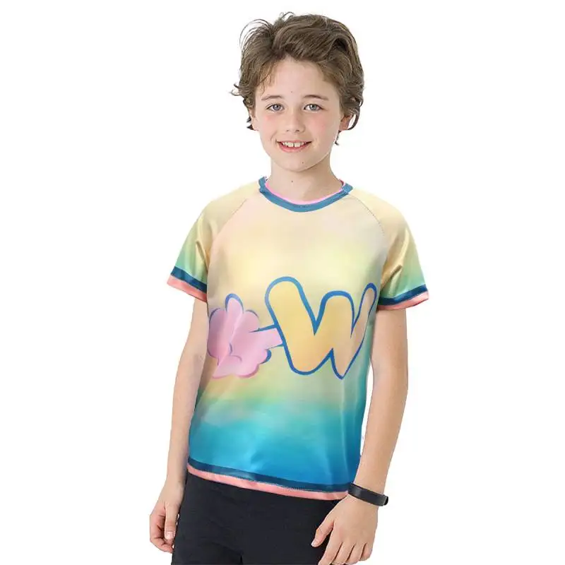 

DAZCOS Hot Sales Elemental Cosplay Waterboy Printed Short Sleeve Tee for Adult Kids Animated Film Cosplay Costume for Halloween