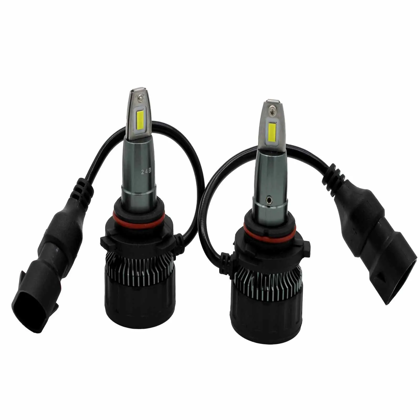 HB3 9005 HB4 9006 LED 헤드라이트 전구 변환 키트, 하이 로우 빔 6500K 슈퍼 화이트, 9000LM