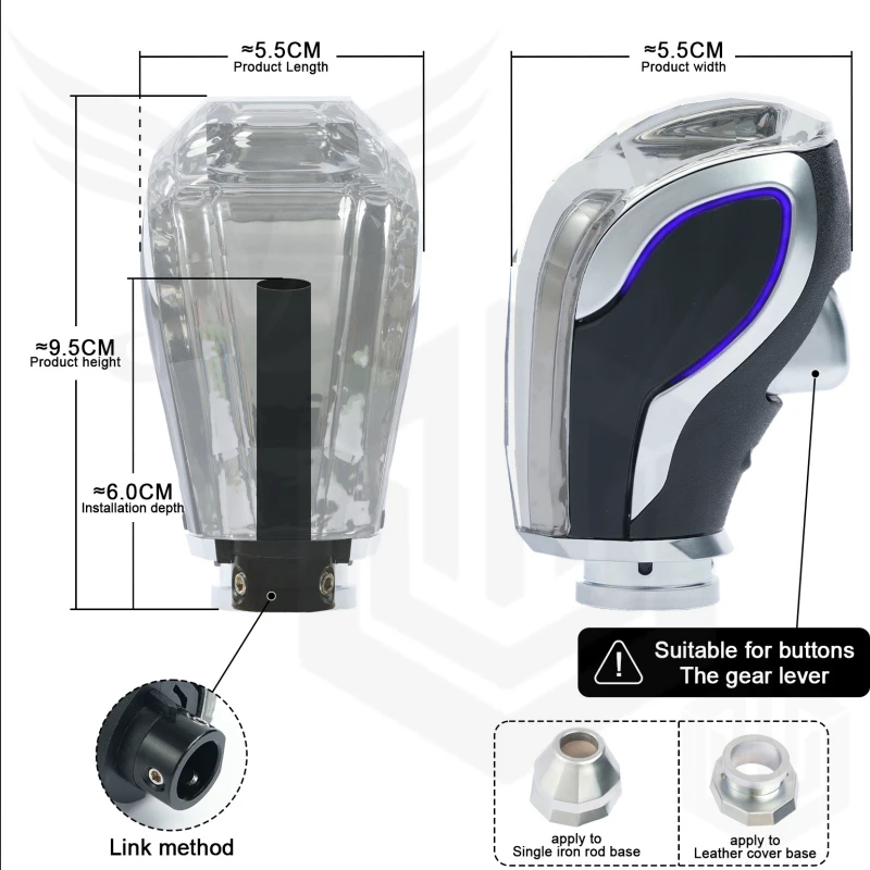 Crystal shift knob suitable for Ford Mondeo Ruijie Winged Tiger Fox Carnival mod