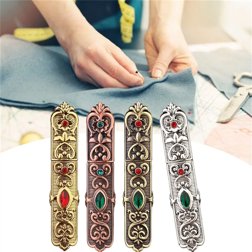 

Stitching Pins Sewing Needles Case Self Threading Embroidery Needles Storage Box Alloy Craft Needles Container Embroidery