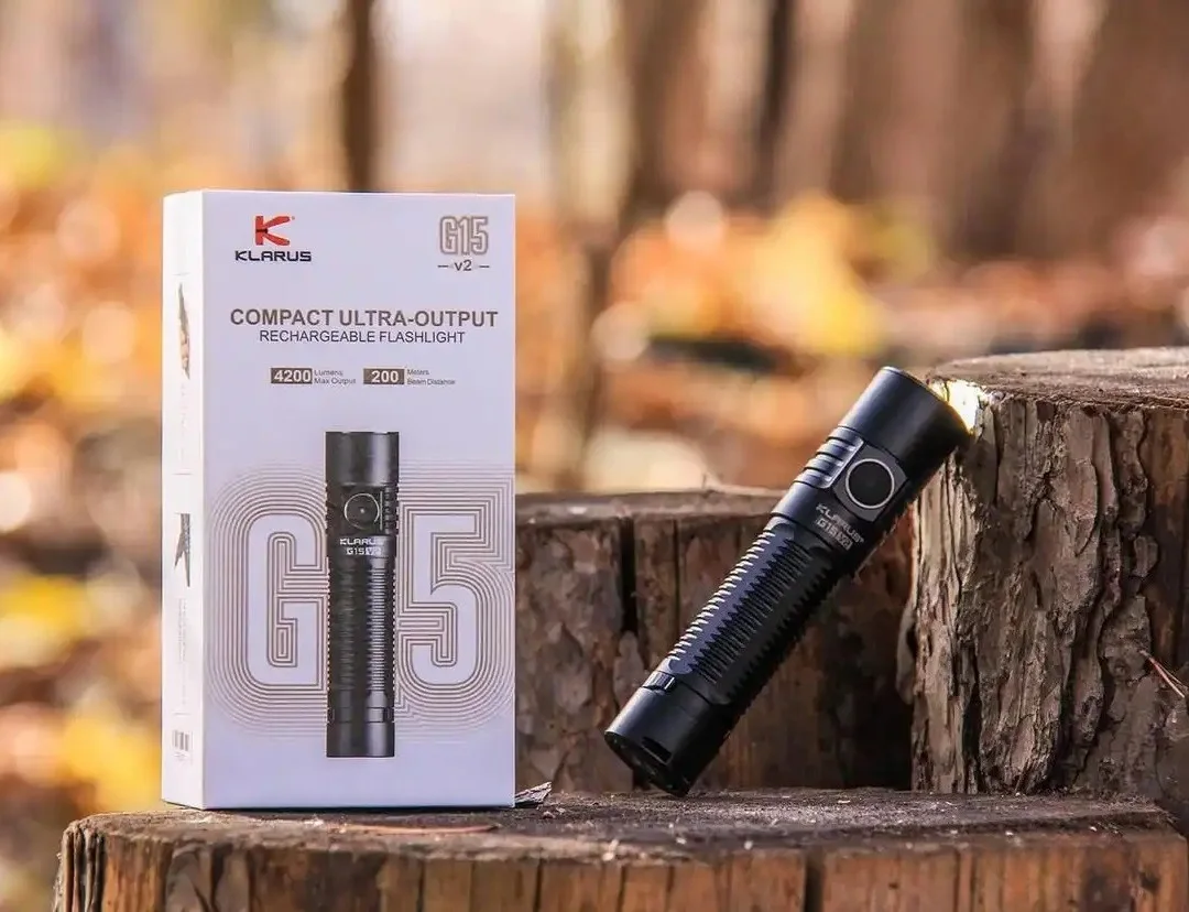 Powerful Klarus G15 V2 LED Flashlight 4200lumens Rechargeable Torch Light for Mobile Powerbank Outdoor Camping Self Defense