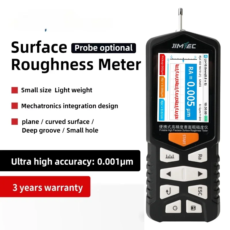 OLED Digital Display Surface Roughness Tester 0.001um Precise Data Connect PC Printer Factory Lab Surface Roughness Gauge Tools