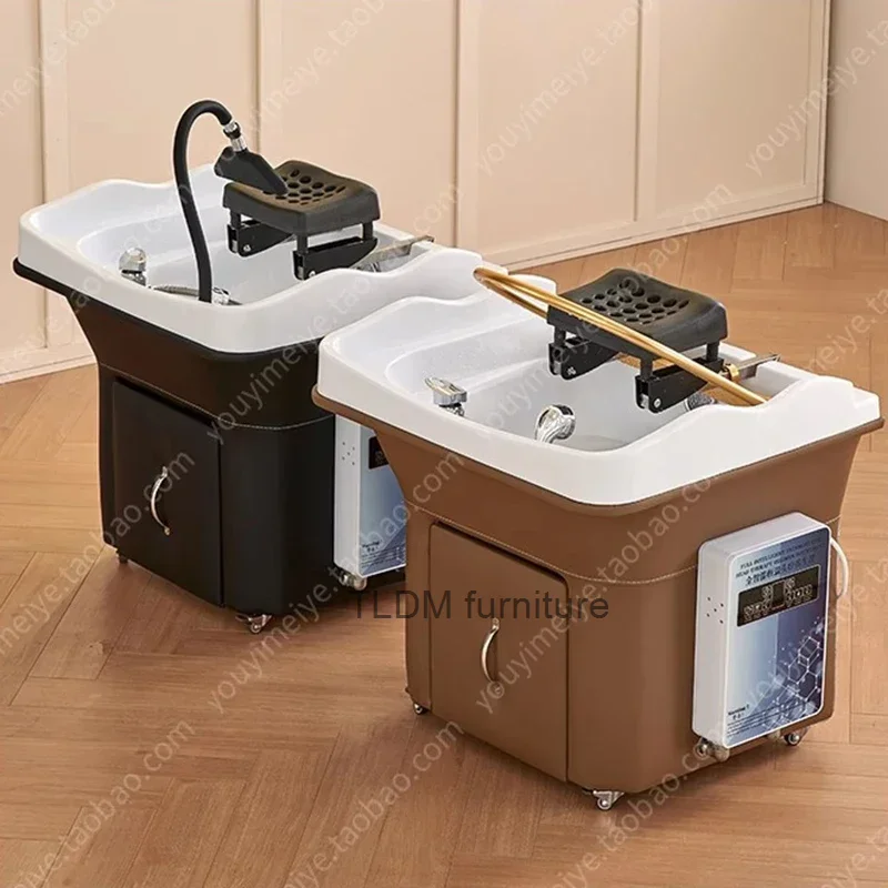 Sedia Per Stazione Di Shampoo Portatile, Design Del Soffione Doccia Mobile E Confortevole, Sedia Per Shampoo Salon Lettino Massage Furniture Mq50Sc