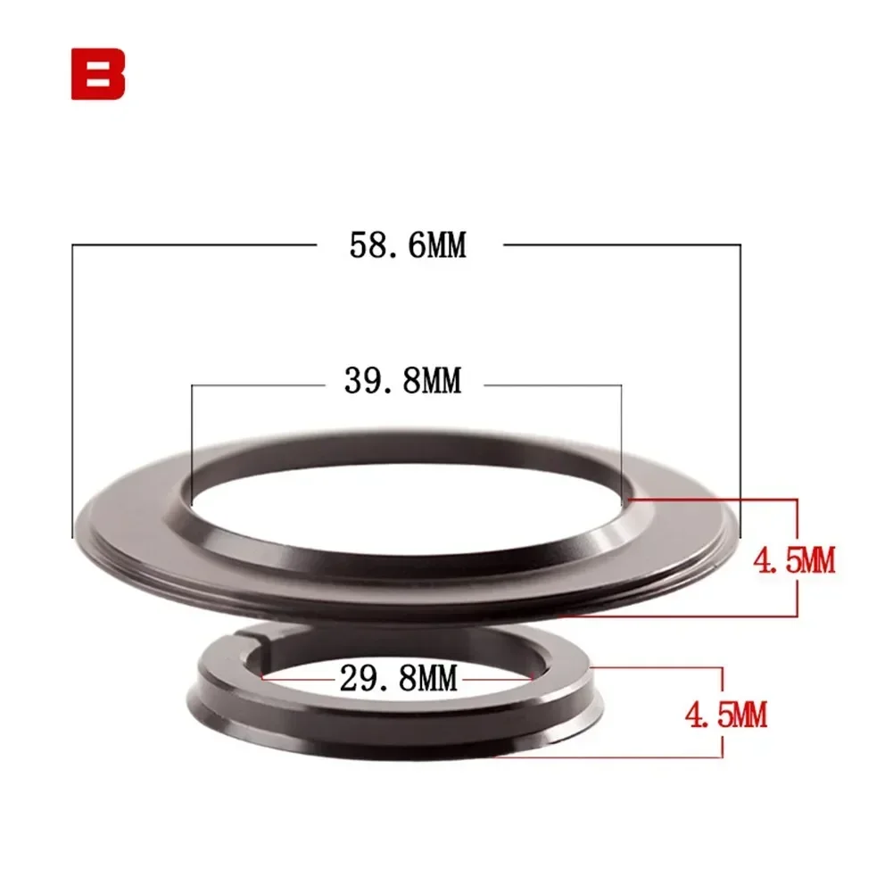 Bicycle Tapered Fork Headtube Reducer Headset Adapter Bike Headset Base Ring Bottom Gear Conversion Seat Tapered Steer Tube .