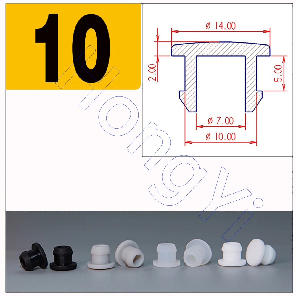 Square Silicone Rubber Blanking Plugs – Pipe End Caps, Hole Sealer, Stopper (Assorted Sizes?)-587728