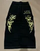 American New Style Fashionable and Versatile Multi-pocket Jeans Men Street Hip-hop Casual Loose Harajuku Straight Wide-leg Pants 2