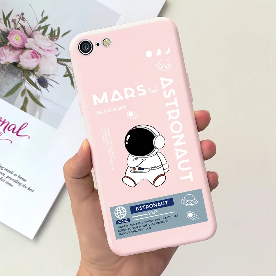 Cute Astronauts Soft Silicone Matte Phone Case