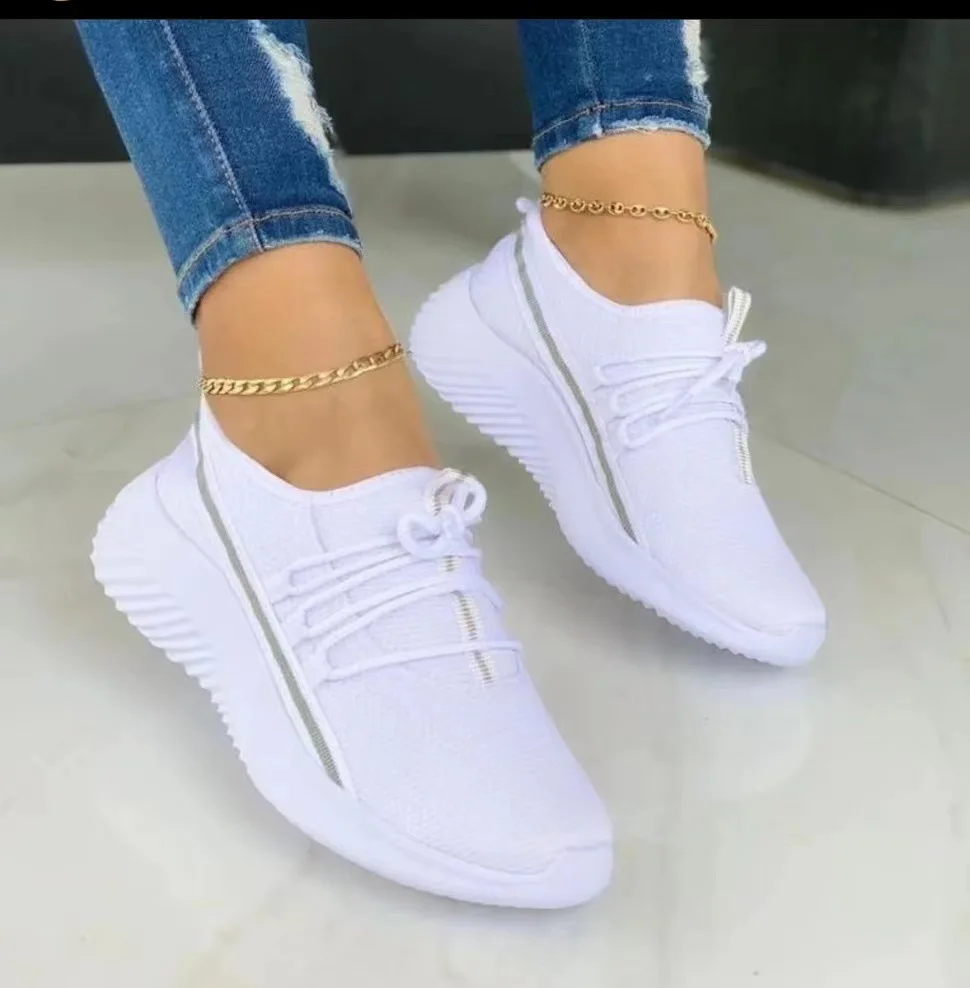 Women Shoes New Fashion Platform Mid Heel Casual Shoes Trade Plus Size Running Sneakers Women's on Offer